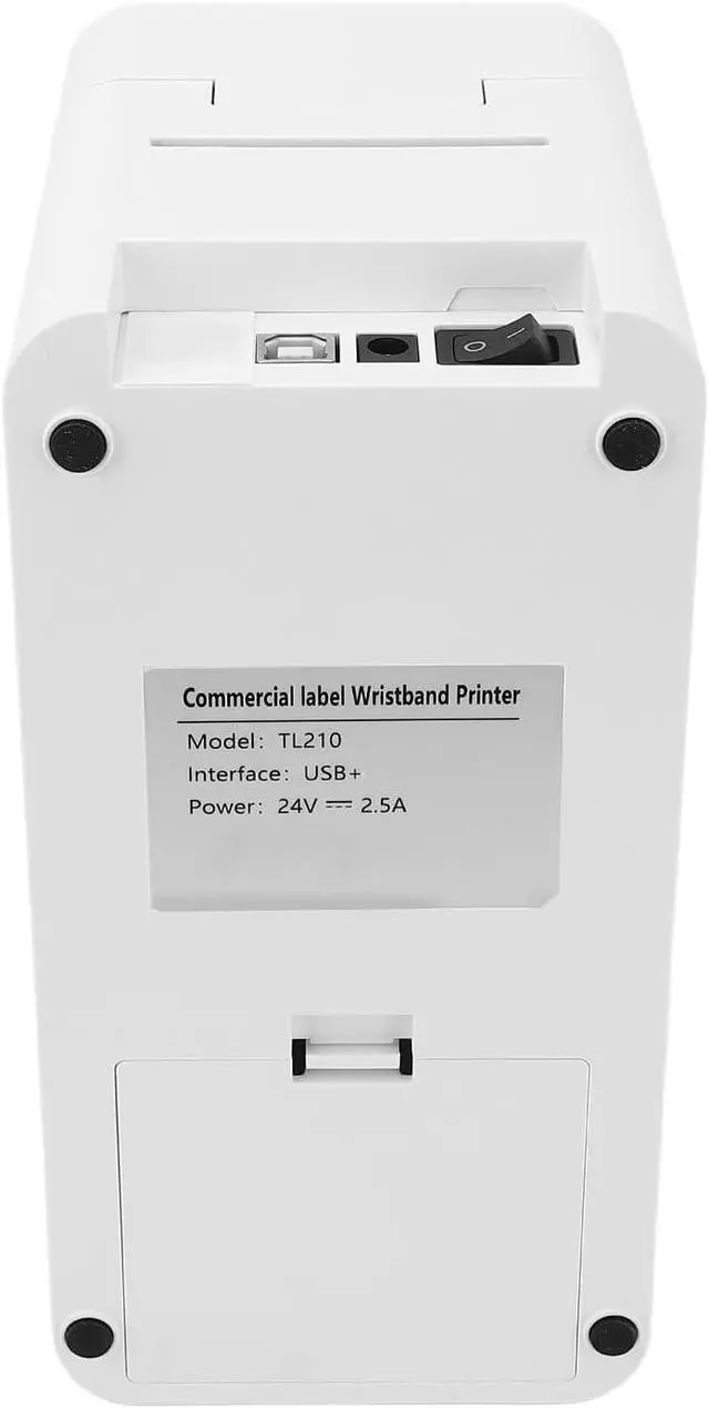 Alt view image 3 of 7 - with USB Connectivity and US Plug - Portable Thermal Label Printer Machine, Supports 56mm Label Width for Supermarket Receipts, Beverage Stickers and Amusement Park Wristbands