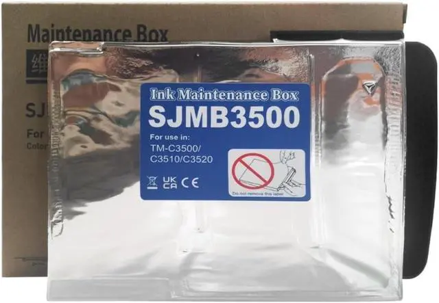 Alt view image 4 of 6 - Maintenance Box with Chip Compatible with ColorWorks TM-C3500 TM-C3510 TM-C3520 TM C3500 Label Printer