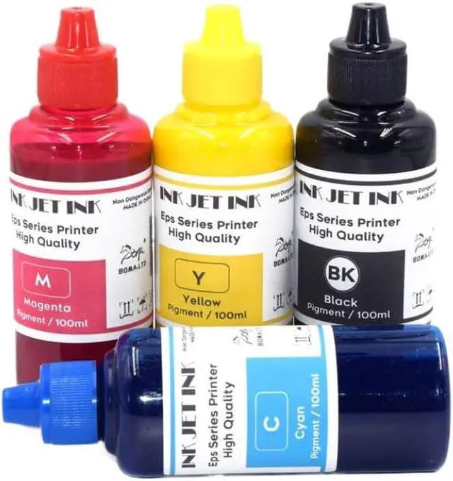 Alt view image 4 of 6 - 4pcs 100ml Colorworks Pigment Refill Ink Cartridge SJiC22P Compatible with TM-C3500 TM-C3510 TM-C3520 Label Printer