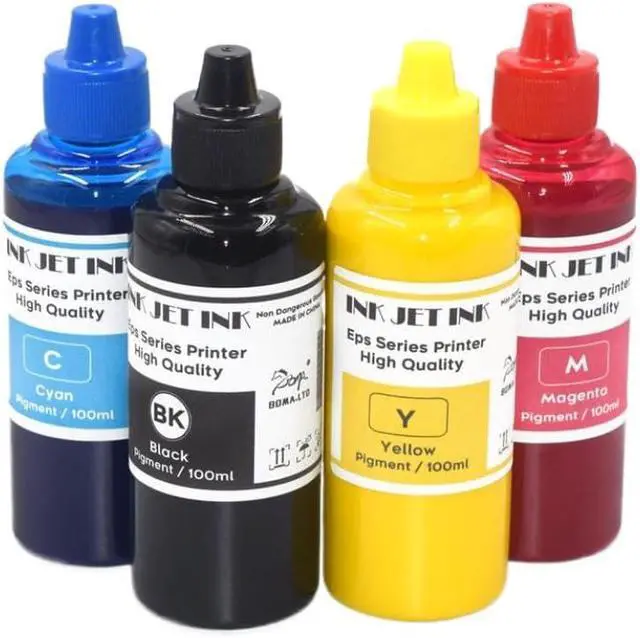Alt view image 3 of 6 - 4pcs 100ml Colorworks Pigment Refill Ink Cartridge SJiC22P Compatible with TM-C3500 TM-C3510 TM-C3520 Label Printer