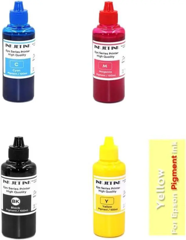 Alt view image 2 of 6 - 4pcs 100ml Colorworks Pigment Refill Ink Cartridge SJiC22P Compatible with TM-C3500 TM-C3510 TM-C3520 Label Printer