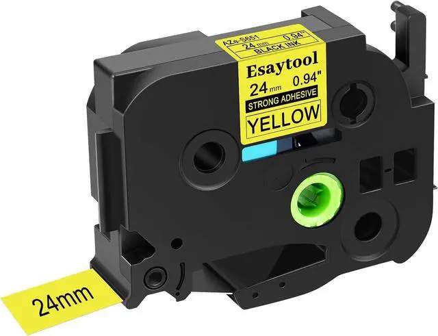 Main image of 30 X Compatible with P-Touch TZe-S651 AZE-S651 TZ-S651 Black on Yellow 24mm 0.94''Extra Strength Adhesive Laminated Tape Replacement for Ptouch PT-D600 PT-E500 PT-H500 PT-P710BT Label Maker