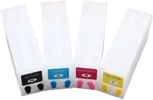 Alt view image 2 of 6 - Refillable Ink Cartridge 4 Color Per Set Compatible with TM-C3500 TM-C3510 TM-C3520 GJiC22P Label Printer