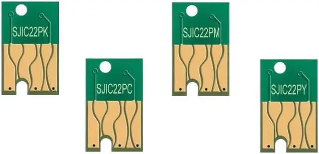 Alt view image 2 of 3 - SJIC22P One-Time Use Chip for 4-Color Ink Cartridge Compatible with ColorWorks C3500 and TM-C3500 Label Printers