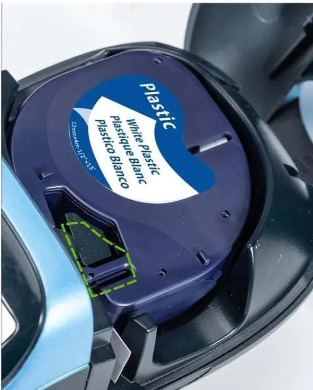 Alt view image 3 of 4 - 5 Pack Plastic White Label Maker Tape Refills Compatible with 91201 91331 91221 59422 Label Tape 12mm Works with LT-100H LT-100T Plus