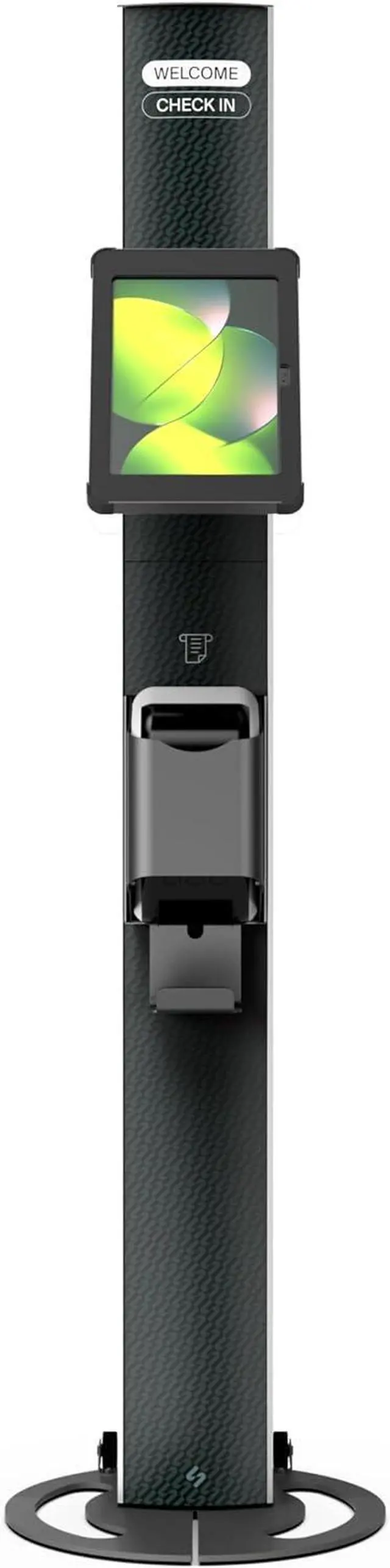 Main image of SPROCKET Premium Kiosk Stand T Print B15 - Most Advanced & Key-Locked Secure Tablet Floor Stand with Label Printer, Adjustable Mount & Ergonomic Design, Compatible with Apple iPad