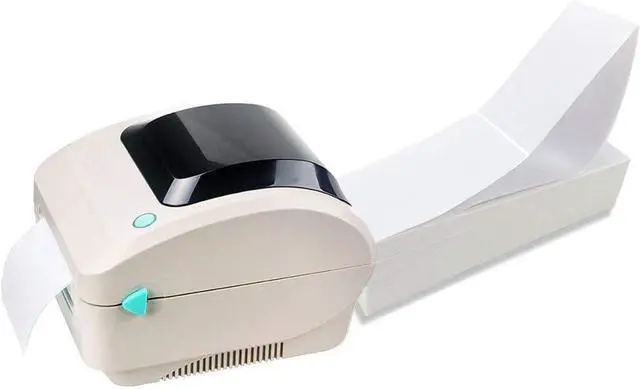 Alt view image 5 of 5 - 2 Stacks Fanfold 4" x 6" Direct Thermal Labels, 2000 Labels Per Stack, White Perforated, Permanent-Adhesive, Compatible with Zebra, Rollo and Most Thermal Label Printer