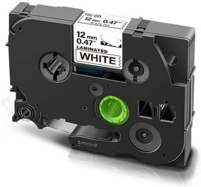 Alt view image 2 of 3 - 10PK S631 Labels Black On Yellow Compatible Labels for S631 Extra High-Tack Acrylic Adhesive 12mm for Label Maker