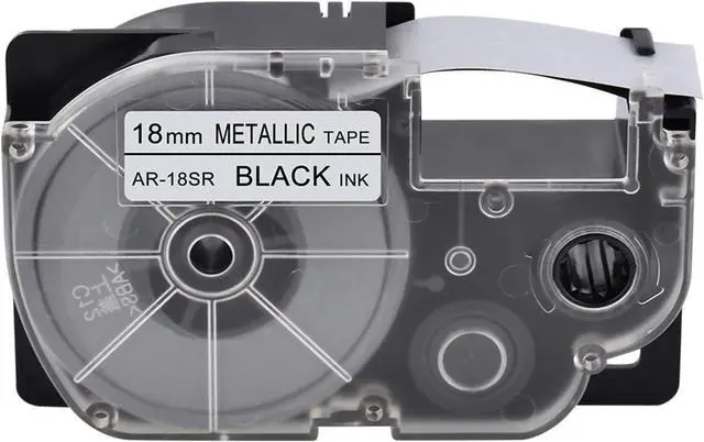 Main image of 20 X Compatible with Cassette Label Tape XR18SR XR-18SR XR-18SR2S XR18SR2S Black on Silver 18mm 3/4 inch x 26.2 Feet Replacement for KL-120 KL-430 KL-820 KL-2000 Label Maker