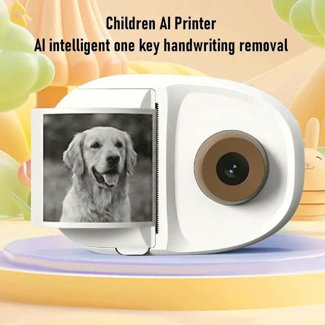 Alt view image 5 of 7 - AI Voice Sticker Printer, Portable Inkless Thermal Label Maker with 2.8 Inch Touchscreen, Photo Printer for DIY Crafts, School Projects Home Office Use, 200DPI, 300DPI