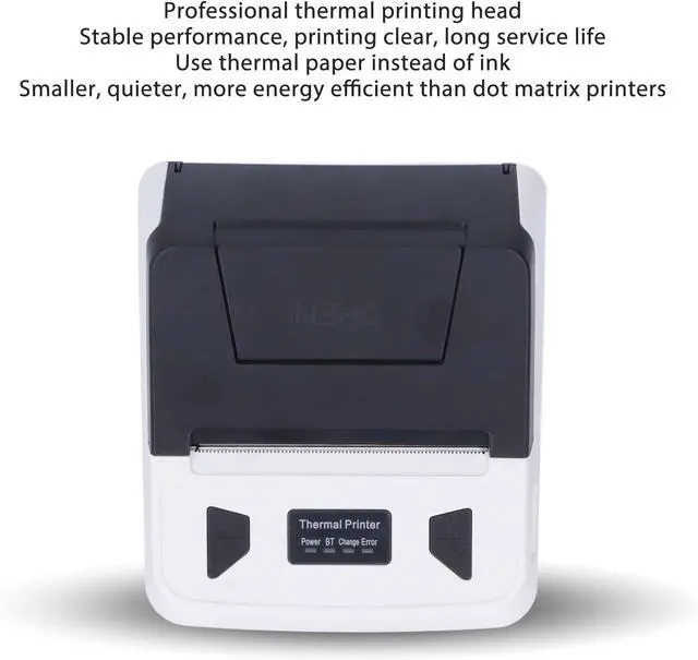 Alt view image 6 of 7 - flexman Bluetooth Thermal Printer, 80mm Portable Receipt Ticket Bill POS Printing Machine Compatible with Windows iOS Android for Catering Industry Takeout Distribution