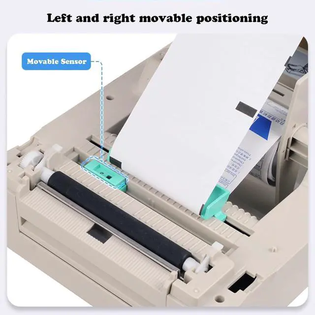 Alt view image 3 of 7 - Thermal Label Printer 300DPI, Fits 20-108mm Direct Thermal Label Paper(Size:Bluetooth)