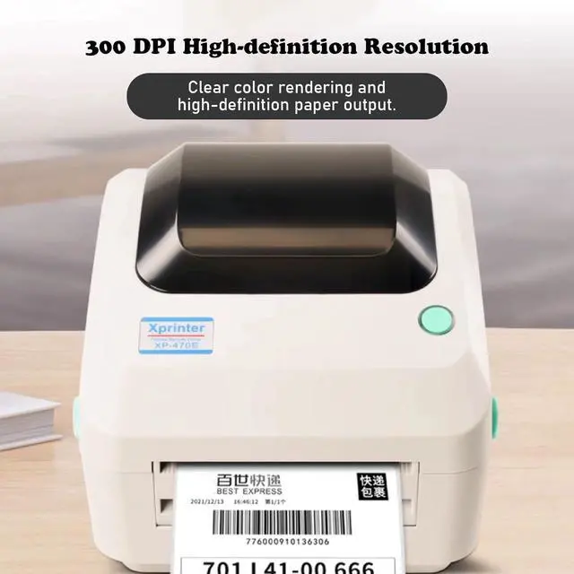 Alt view image 4 of 7 - Thermal Label Printer 300DPI, Fits 20-108mm Direct Thermal Label Paper(Size:Bluetooth)