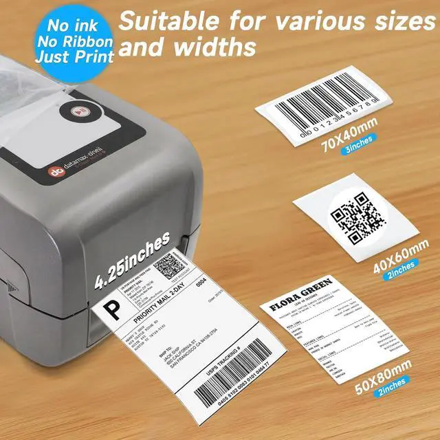 Alt view image 5 of 7 - GETPARTS EA2-00-0J001A00 Datamax E-Class E-4205A Mark III Advanced Label Printer Model 4 IPS Ethernet USB2.0 &Serial Interface+Parallel, No Ribbon Required