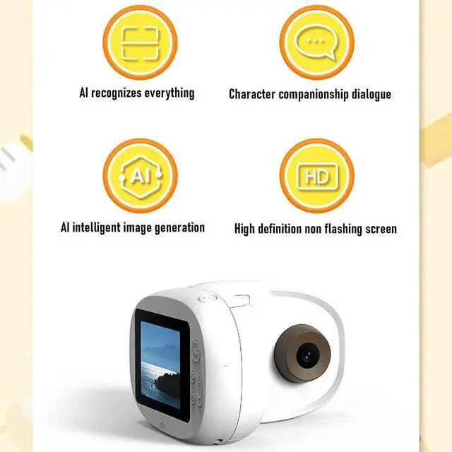 Alt view image 5 of 7 - Marhynchus AI Voice Sticker Printer, Inkless Thermal Label Maker with 2.8 Inch Touchscreen AI Photo Recognition Voice Chat 200 300 DPI USB WiFi Bluetooth for Home Office ABS 1 Pack