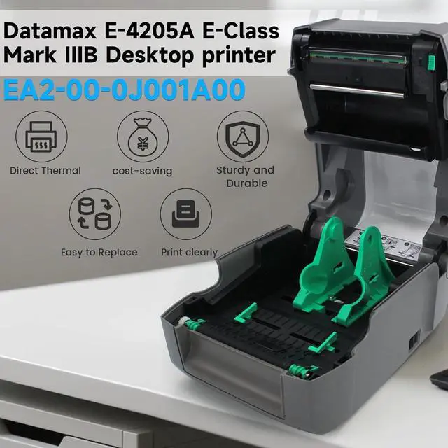 Alt view image 4 of 7 - GETPARTS EA2-00-0J001A00 Datamax E-Class E-4205A Mark III Advanced Label Printer Model 4 IPS Ethernet USB2.0 &Serial Interface+Parallel, No Ribbon Required