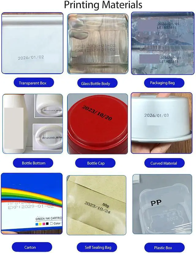 Alt view image 3 of 7 - 12.7mm Inkjet Printer with Touch Screen for Date Numbers in Plastic Bags, Intelligent CPU, Support for Multiple Input