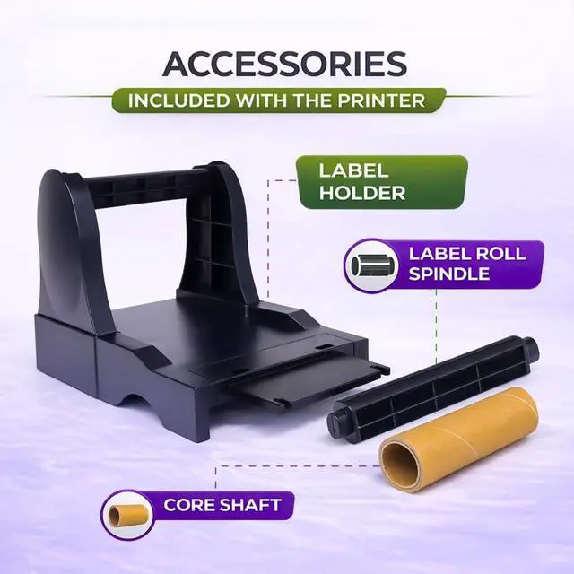 Alt view image 5 of 7 - 120mm Thermal Label Printer with USB & LAN, Supports 1D/2D Barcodes, High-Speed Label Printer for Shipping, Logistics, Warehouse & Inventory