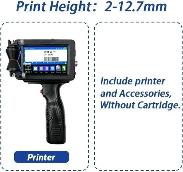 Alt view image 2 of 7 - 12.7mm Portable Inkjet Printer for Pipe Cable Efficient Text QR Barcode Batch Number Logo(Without Ink,JP)