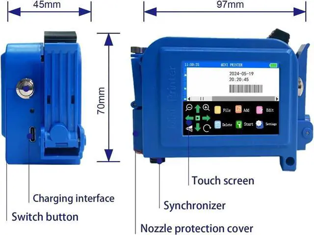 Alt view image 7 of 7 - 12.7MM Mini Handheld Solvent-Based Inkjet Printer for QR Barcode Text Image Logo(Without Ink,JP)
