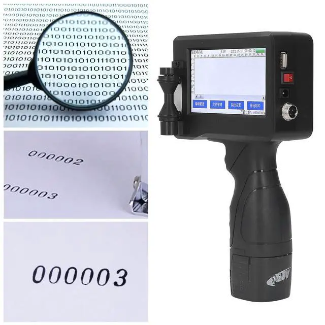 Alt view image 3 of 7 - Hilitand Handheld Inkjet Printer, Quick Drying Portable Handheld Inkjet Printer with LED for Barcode Label, 3D Printer Platforms