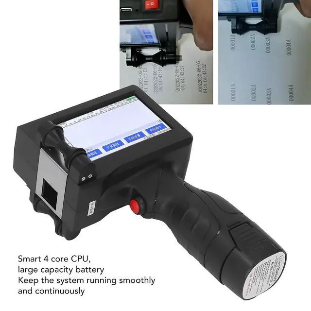 Alt view image 6 of 7 - Hilitand Handheld Inkjet Printer, Quick Drying Portable Handheld Inkjet Printer with LED for Barcode Label, 3D Printer Platforms