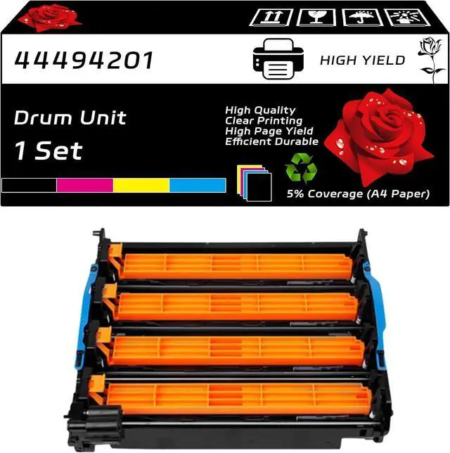 Main image of 44494201 Drum Unit Compatible for Okidata OKI MC361MFP MC362w MFP MC561 MC562w MFP Printers, with Chip, High Yield 30000 Pages, Clear Printing (1 Set)