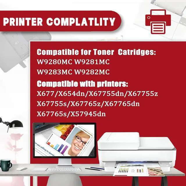 Alt view image 2 of 7 - W9283MC Magenta Imaging Drums Work for HP LaserJet Enterprise Flow MFP X677dn MFP X654dn MFP X57945dn Printers