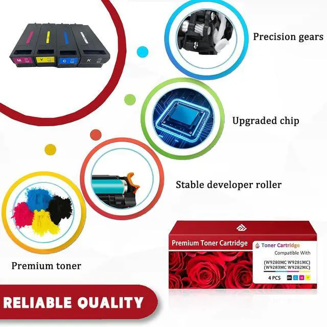 Alt view image 4 of 7 - W9283MC Magenta Imaging Drums Work for HP LaserJet Enterprise Flow MFP X677dn MFP X654dn MFP X57945dn Printers