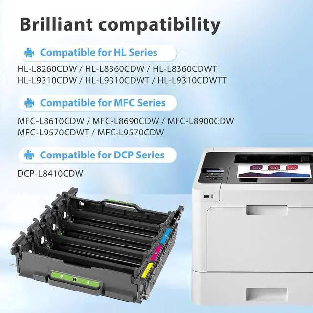Alt view image 2 of 7 - DR431 DR431CL Drum Unit 1-Pack Replacement for Brother DR-431CL Drum Unit MFC-L8900CDW HL-L8360CDW HL-L8260CDW MFC-L8610CDW Printer, 30000 Page Yield(Not Toner)