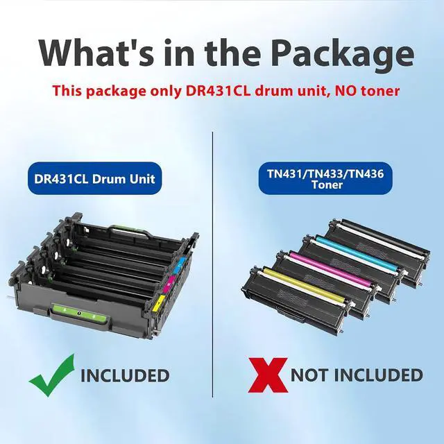 Alt view image 6 of 7 - DR431 DR431CL Drum Unit 1-Pack Replacement for Brother DR-431CL Drum Unit MFC-L8900CDW HL-L8360CDW HL-L8260CDW MFC-L8610CDW Printer, 30000 Page Yield(Not Toner)