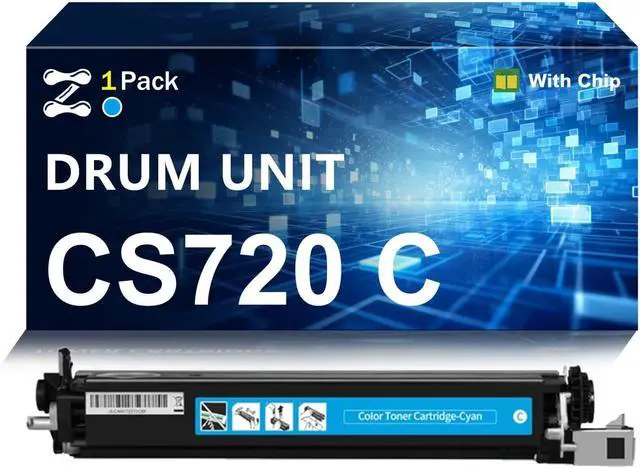 Main image of CS720 Drum Unit Kit Compatible for Lexmark 74C0ZK0 74C0ZV0 Imaging Drum, Work for CS720de CS720dte CS725de CS725dte CX725de CX725dhe CX725dthe Printers, 1 Cyan