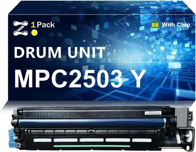 Main image of MP C2503 Drum Unit Kit Compatible for Ricoh MP C2503 Imaging Drum, Work for MP C2003 C2011 C2503 Printers, 1 Yellow
