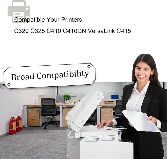 Alt view image 2 of 7 - C320 Imaging Drum Unit Compatible for Xerox 013R00700 Drum Kits 4 Pack with Chip Fit for Xerox C320 C325 C410 C410DN VersaLink C415 Printers