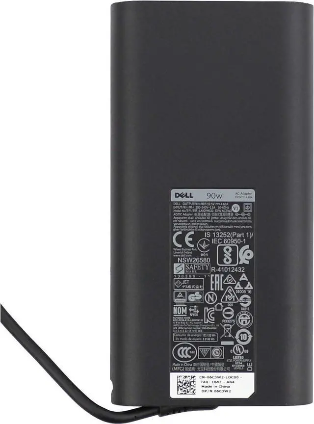 Alt view image 4 of 6 - Dell Laptop Charger 90W Barrel 7.4mm tip AC Adapter for Precision 3530, Precision 3540, Precision 3541, Precision 3550, Precision 3551, Compatible P/N: DA90PM130, 6C3W2, 06C3W2, HA90NM130, FA90PM131.