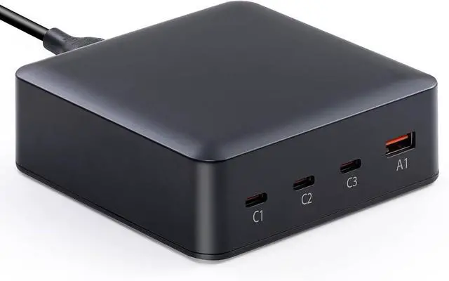 Main image of USB C Charger 200W 203W(100W+65W+20W+18W) 4-Port Charging Station Type-C Power Adapter Compatible with MacBook Pro/Air Laptop Smartphone and More