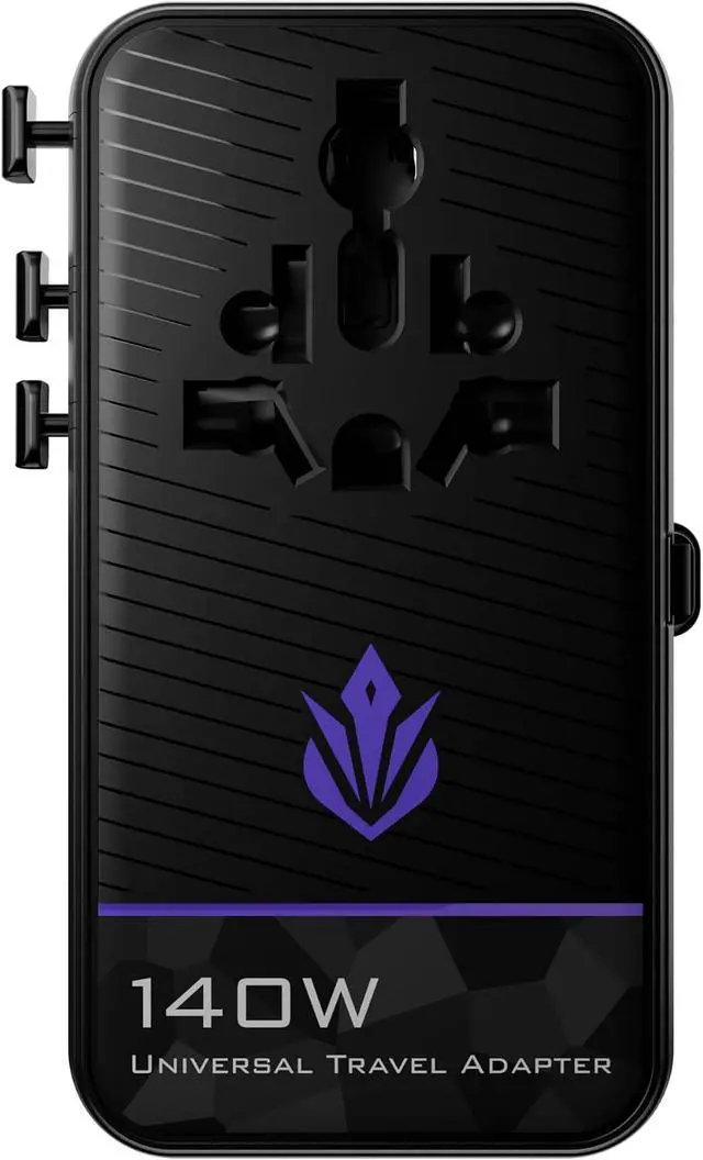 Alt view image 2 of 7 - ELO Phase 140W Universal Gaming Travel Adapter, GaN, International Plug