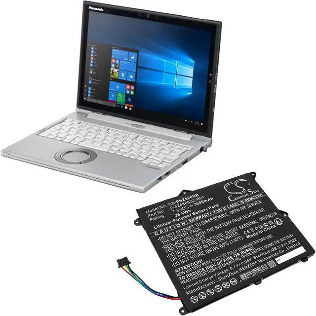 Alt view image 2 of 6 - 3500mAh Battery for Panasonic Toughbook CF-XZ6, 2-424866S2-B01, CF-XZ6, CF-XZ62, CF-XZ62DCQR,CF-XZ62FKQR,CF-XZ67,CF-XZ68,CF-XZ6RD4VS,CF-XZ6RD6VS,CF-XZ6RF5VS,CF-XZ6RF7VS,CF-XZ6SF8VS,CF-XZ6T,CF-XZ6U