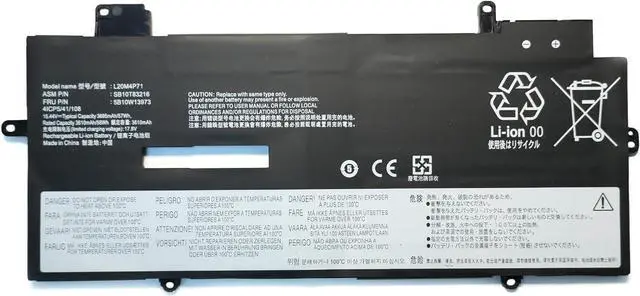 Alt view image 2 of 7 - 15.44V 57Wh L20L4P71 L20M4P71 L20C4P71 L20D4P71 Laptop Battery Compatible with ThinkPad X1 Yoga X1C G6 Section 2021, X1 Yoga 6th Gen 20XY 20Y0 9th Gen 20XW 20XX