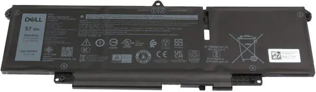 Alt view image 2 of 4 - Dell 57WHR 3-Cell Lithium Ion Battery