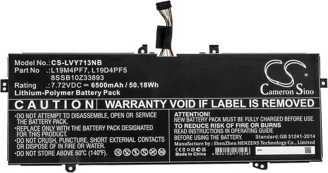 Alt view image 3 of 5 - AQQXING New Rechargeable Battery for Yoga 13S 2021, Yoga Slim 7-13ACN05, Yoga Slim 7-13ACN05(82CY), Yoga Slim 7i Carbon 13 ITL (6500mAh) 8SSB10Z33893, L19D4PF5, L19M4PF7