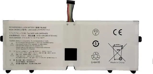 Main image of YNYNEW LBS1224E Replacement Battery Compatible for 2ICP6/45/114-2 LBR1223E 2ICP5/45/114-2 Gram 13Z980 13Z980-A 13Z980-G 13Z980-U 13Z980-G.AA53C 13Z980-U.AAW5U1 13Z990 13Z990-G 13Z990-V 14Z980
