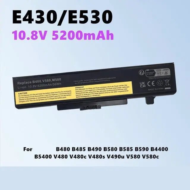 Alt view image 2 of 7 - Laptop Battery,Compatible for Lenovo B480 B485 B490 B580 B585 B590 B4400 B5400 V480 V480c V480s V490u V580 V580c.(5200MAH)