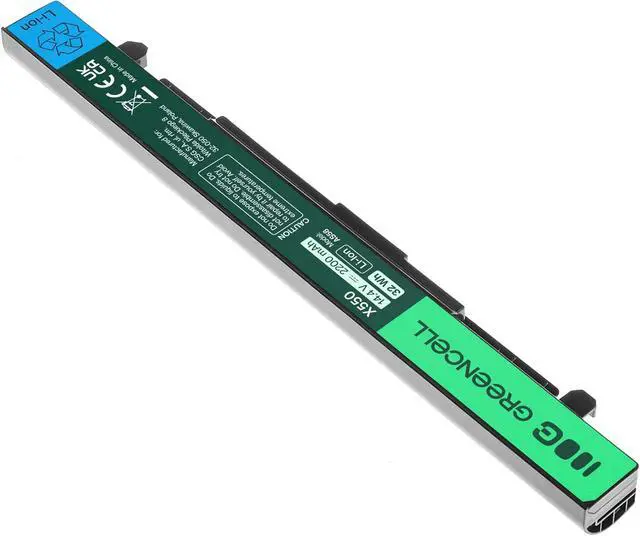 Alt view image 3 of 7 - Green Cell A41-X550A Battery for ASUS X550 X550C X550CA X550CC X550L X550V R510 R510C R510CA R510CC R510J R510JK R510L R510LA R510LB R510LC R510LC R510A 510VB R510VC A550 A550J F550 F550C F550L X552C