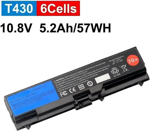 Alt view image 2 of 7 - 94WH 57WH Laptop Battery,Compatible for Lenovo ThinkPad T430 T430I T530 T530I W530 SL430 SL530 L430 L530 45N1007 45N1006(T430 57WH)