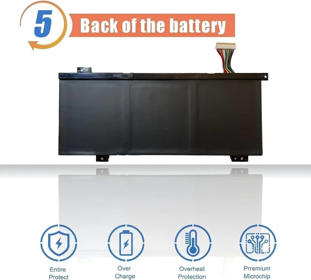 Alt view image 4 of 7 - GK5CN-00-13-3S1P-0 Laptop Battery,Compatible for Mechrevo X8Ti X8Ti Plus Z2 Z2,Compatible for Air Machenike F177-B T90