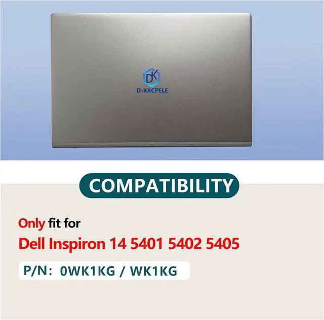 Alt view image 2 of 7 - Replacement for Dell Inspiron 14 5401 5402 5405 5408 5409 Laptop LCD Back Cover Top Case Rear A Lid WK1KG 0WK1KG