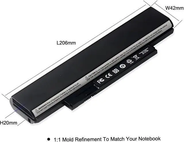Alt view image 5 of 6 - X121E X130E Battery,Compatible for Lenovo ThinkPad E120 E125 E130 E135 E145 E320 E325 E330 E335 L330 45N1058 45N1059 X131E X140E.