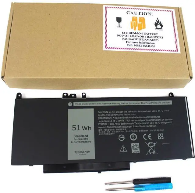 Alt view image 5 of 5 - G5M10 Laptop Battery for Latitute E5450 E5550 E5250 5450 5550 5250 3150 3160 451-bblj 451-BBLL 451-BBLK 08V5GX 8V5GX WYJC2 R9XM9 VMKXM 5XFWC PF59Y 1KY05 7.4V 51Wh