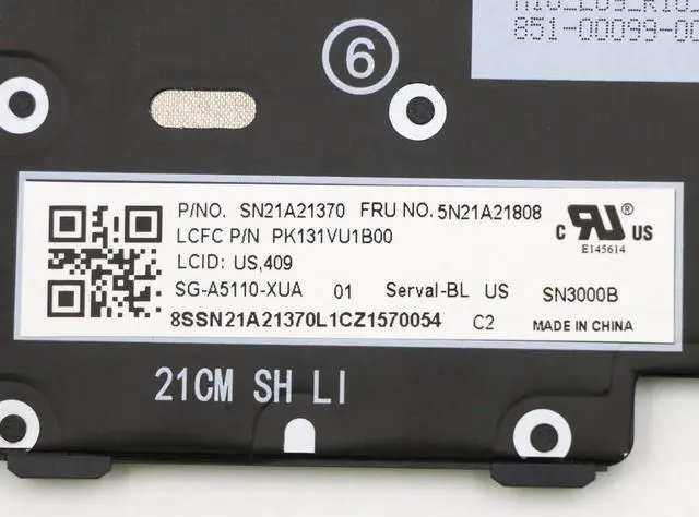 Alt view image 4 of 4 - 5N21A21734 5N21A21808 5N21A21882 New Internal US Backlit Keyboard for ThinkPad X13 Gen 2 (Type 20WK, 20WL, 20XH 20XJ) Laptop SN21A21296 SN21A21370 SN21A21444